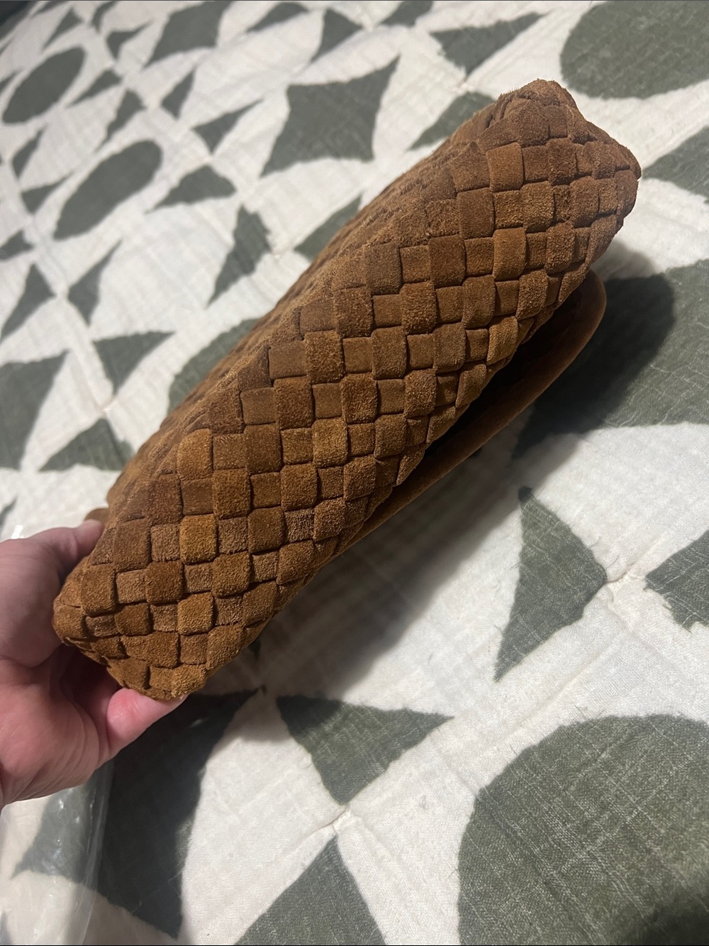 💥FINAL PRICE 💥Tory Burch Thea Woven Suede Crossbody Flap - Picture 11 of 15